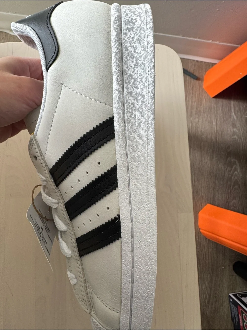adidas Originals Superstar ADV White with Black Stripes and Gold Accents